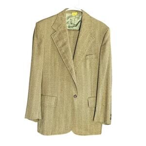 Vintage Brent 2 Piece Brown Patterned Suit Jacket and Pants